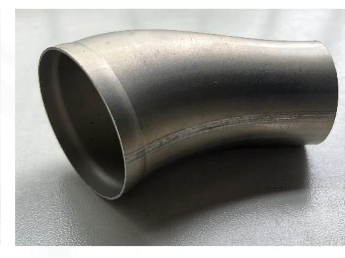 Stainless steel formed exhaust elbow from the JAYU hydroforming catalog