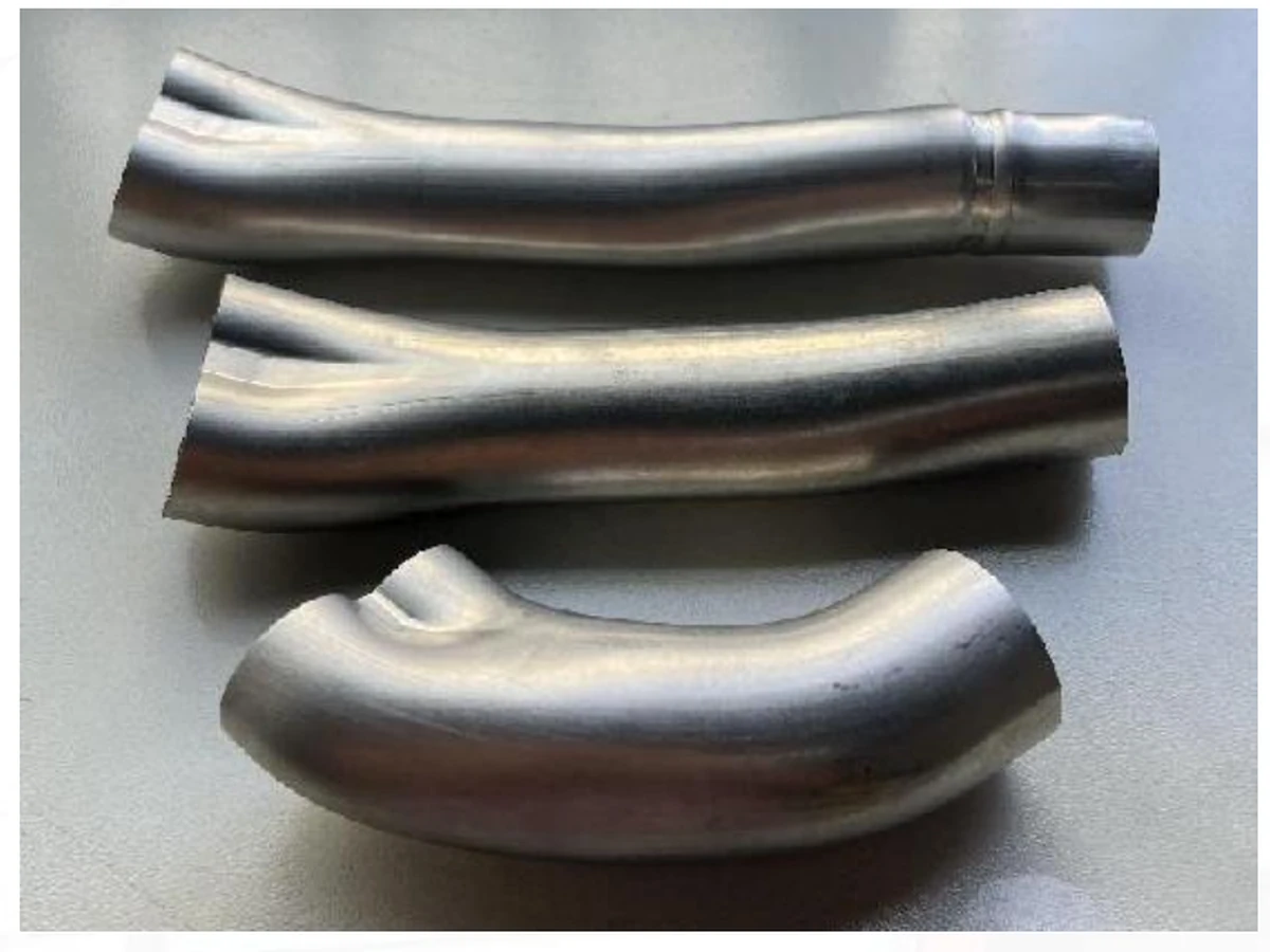 Stainless steel formed exhaust tube set from the JAYU hydroforming catalog