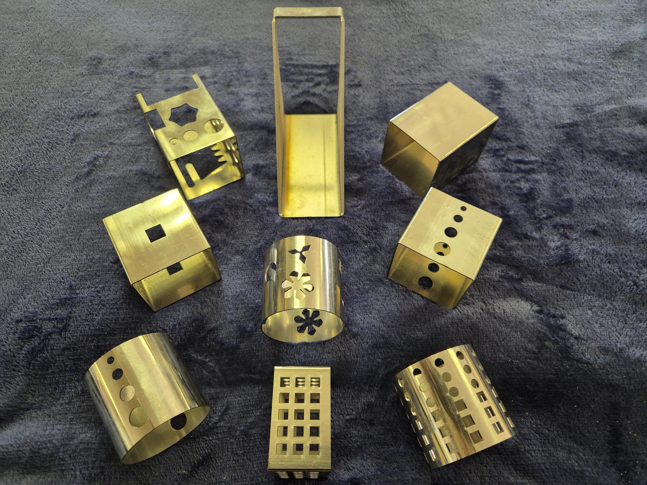 Complex laser-cut stainless steel round tube parts