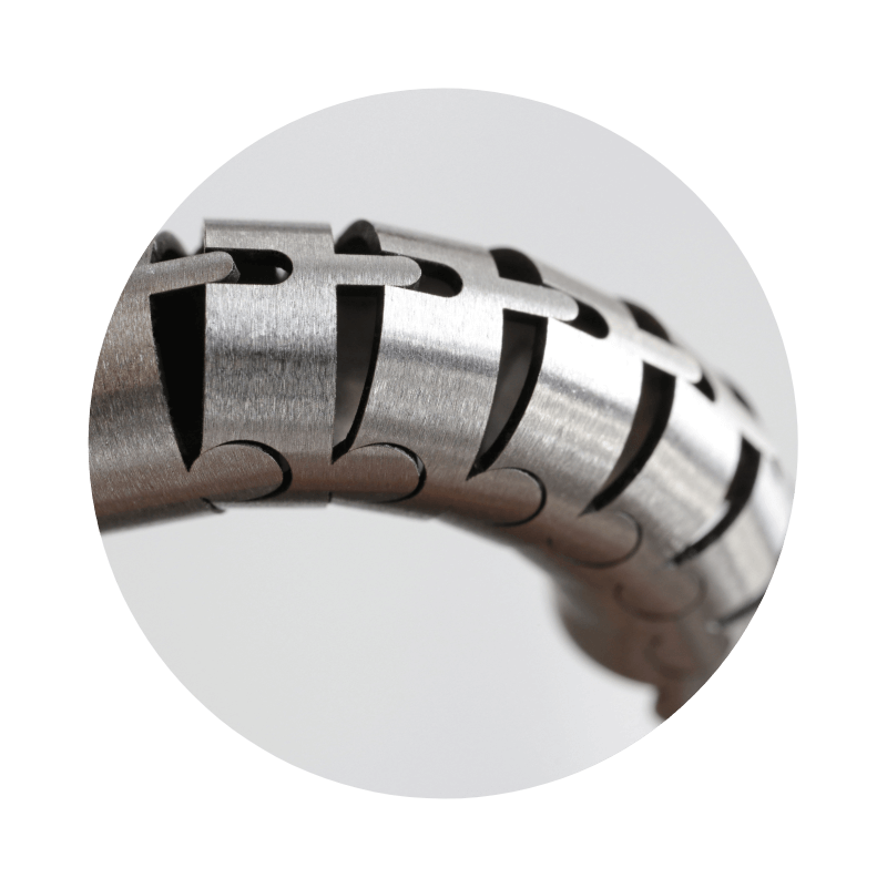 Precision laser-machined stainless steel tube product